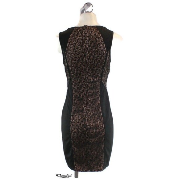 NikiBiki Women Black Dress Lace Lined Short Stretch Zip Back Sz M - Picture 4 of 5